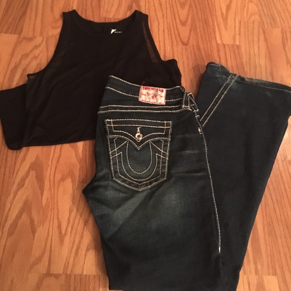 True Religion Jeweled Disco Joey jeans
